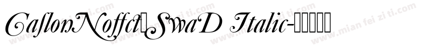 CaslonNo540SwaD Italic字体转换
